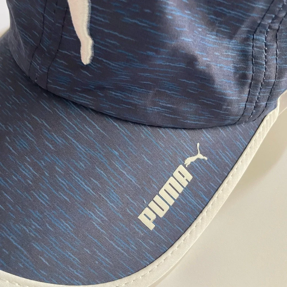Puma baseball cap hat running one size fits all women’s navy blue & white LN - Picture 4 of 5